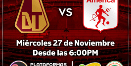 Fecha 3 cuadrangulares: vive y goza el duelo entre Deportes Tolima vs América de Cali